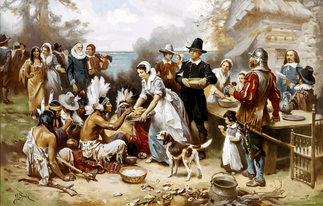 first-thanksgiving-feast-by-gordon-johnson